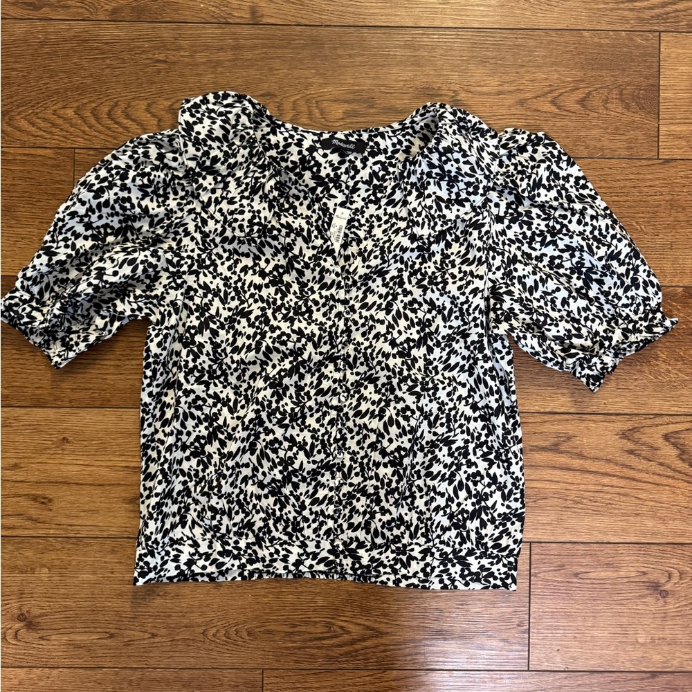 Madewell Ruffled Button-Front Top NWT - Picture 5 of 7